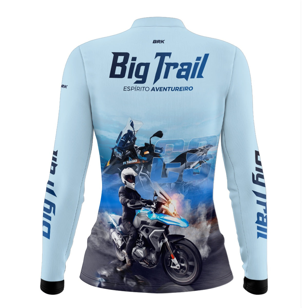 Camisa de Motociclismo Feminina Brk R 1250 GS Premium Branca com Proteção Solar UV50+