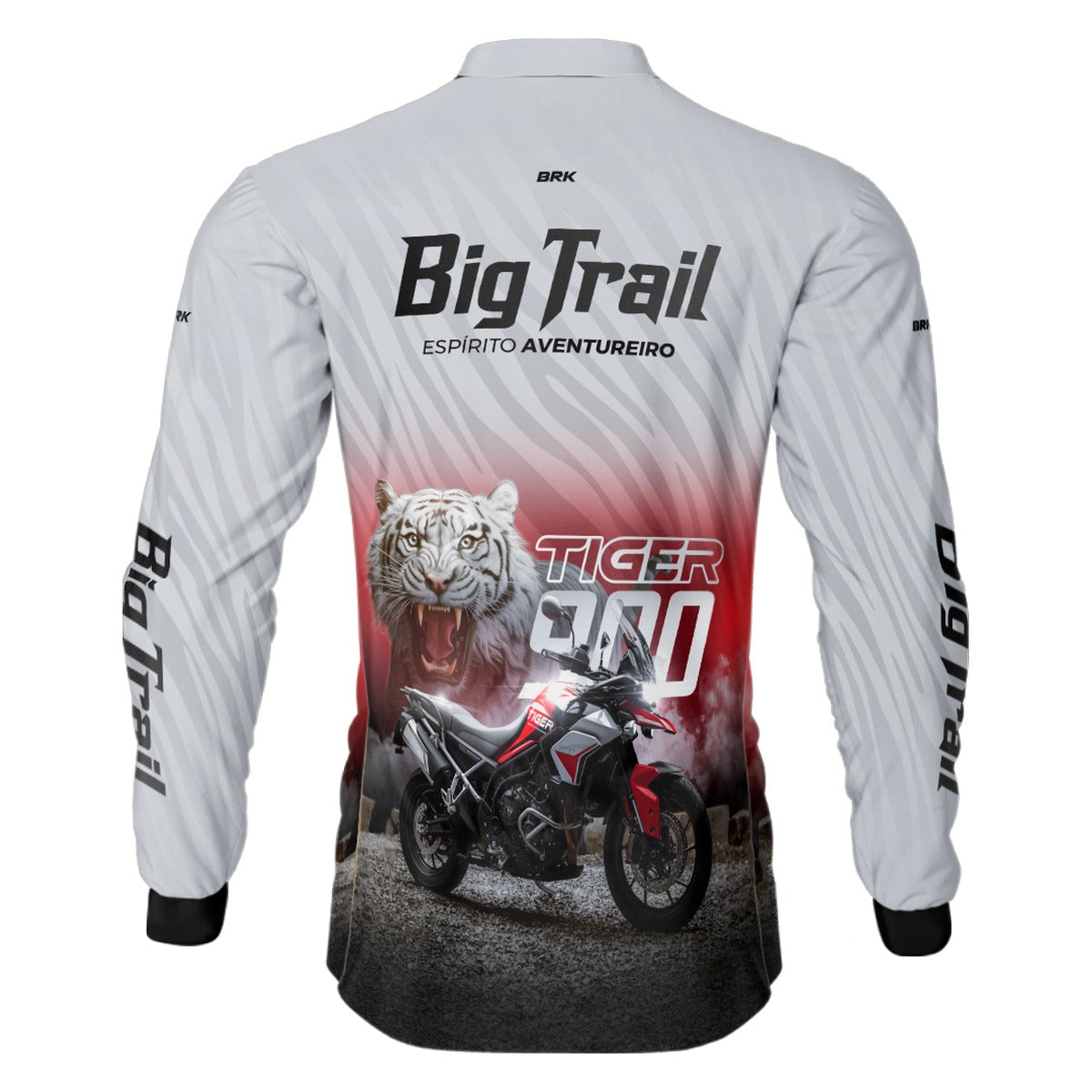 Camisa de Motociclismo Brk Tiger 900 Branca com Proteção Solar UV50+