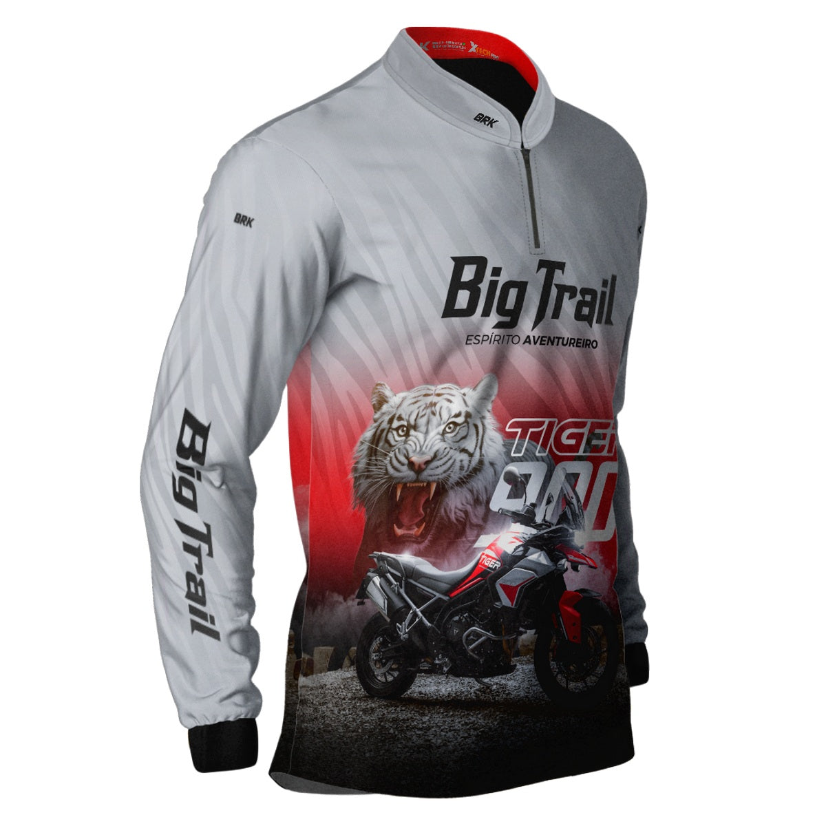 Camisa de Motociclismo Brk Tiger 900 Branca com Proteção Solar UV50+