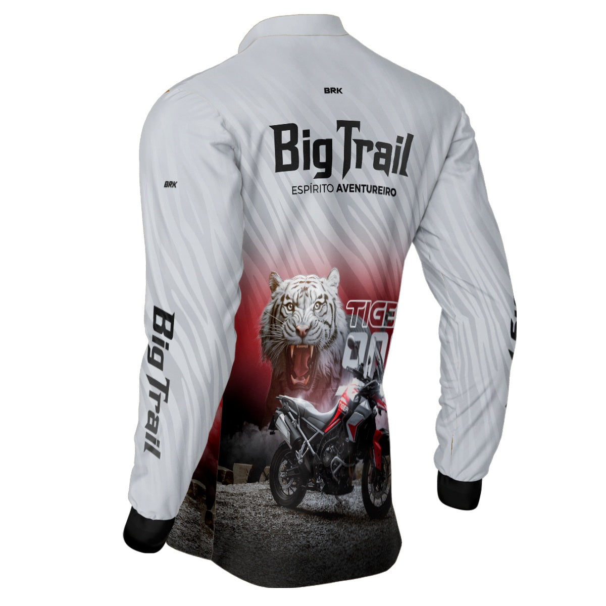 Camisa de Motociclismo Brk Tiger 900 Branca com Proteção Solar UV50+