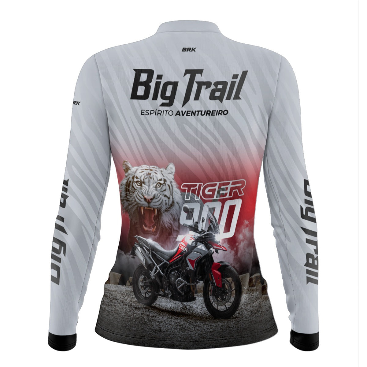 Camisa de Motociclismo Feminina Brk Tiger 900 Branca com Proteção Solar UV50+