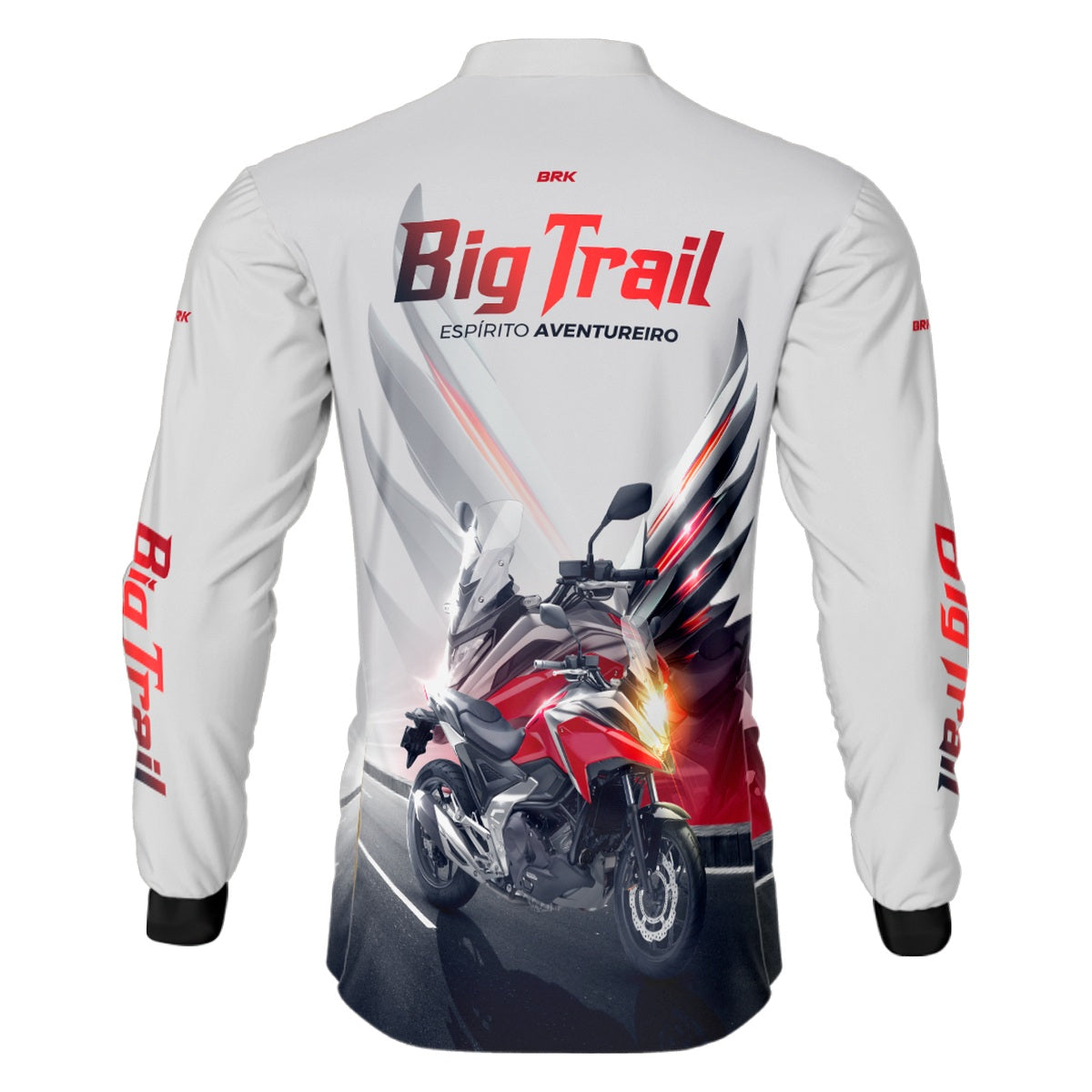 Camisa de Motociclismo Brk NC 750X Branca com Proteção Solar UV50+