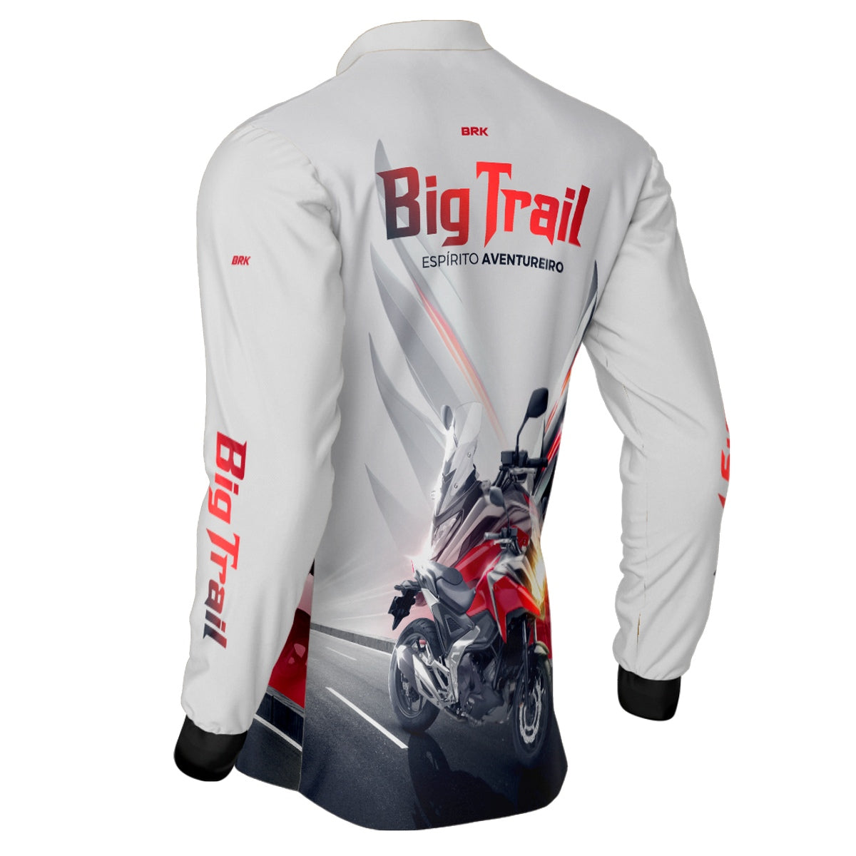 Camisa de Motociclismo Brk NC 750X Branca com Proteção Solar UV50+