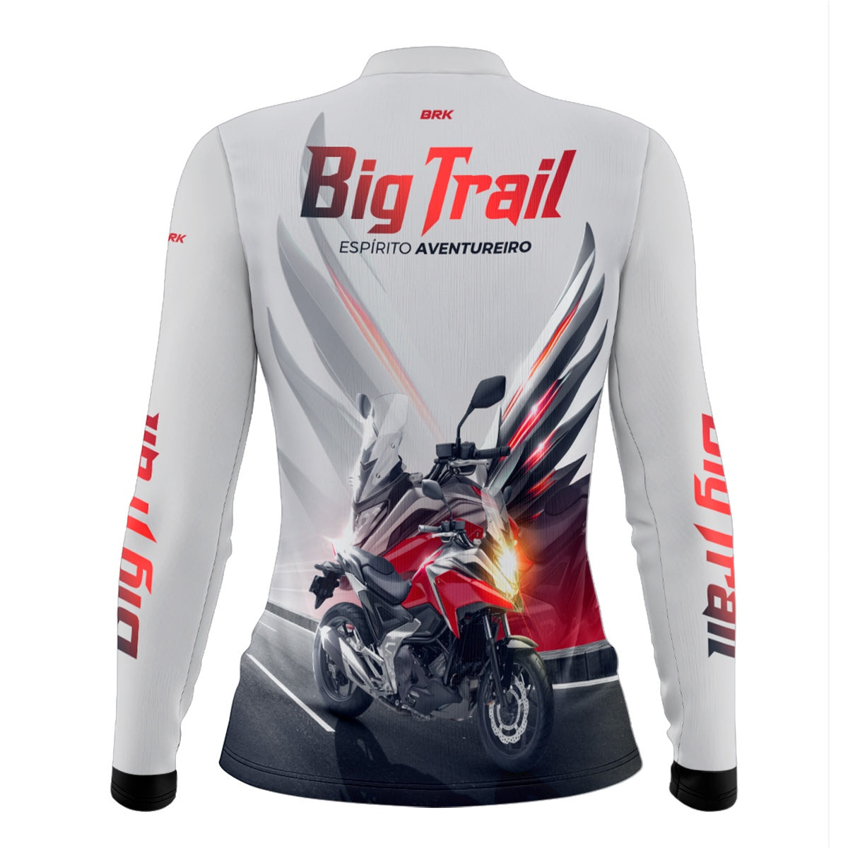Camisa de Motociclismo Feminina Brk NC 750X Branca com Proteção Solar UV50+
