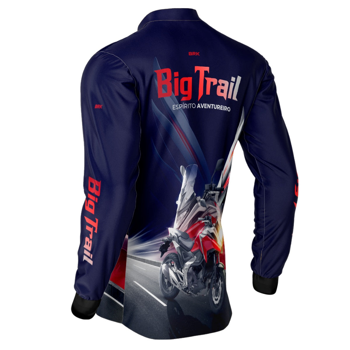 Camisa de Motociclismo Brk NC 750X Azul Escuro com Proteção Solar UV50+