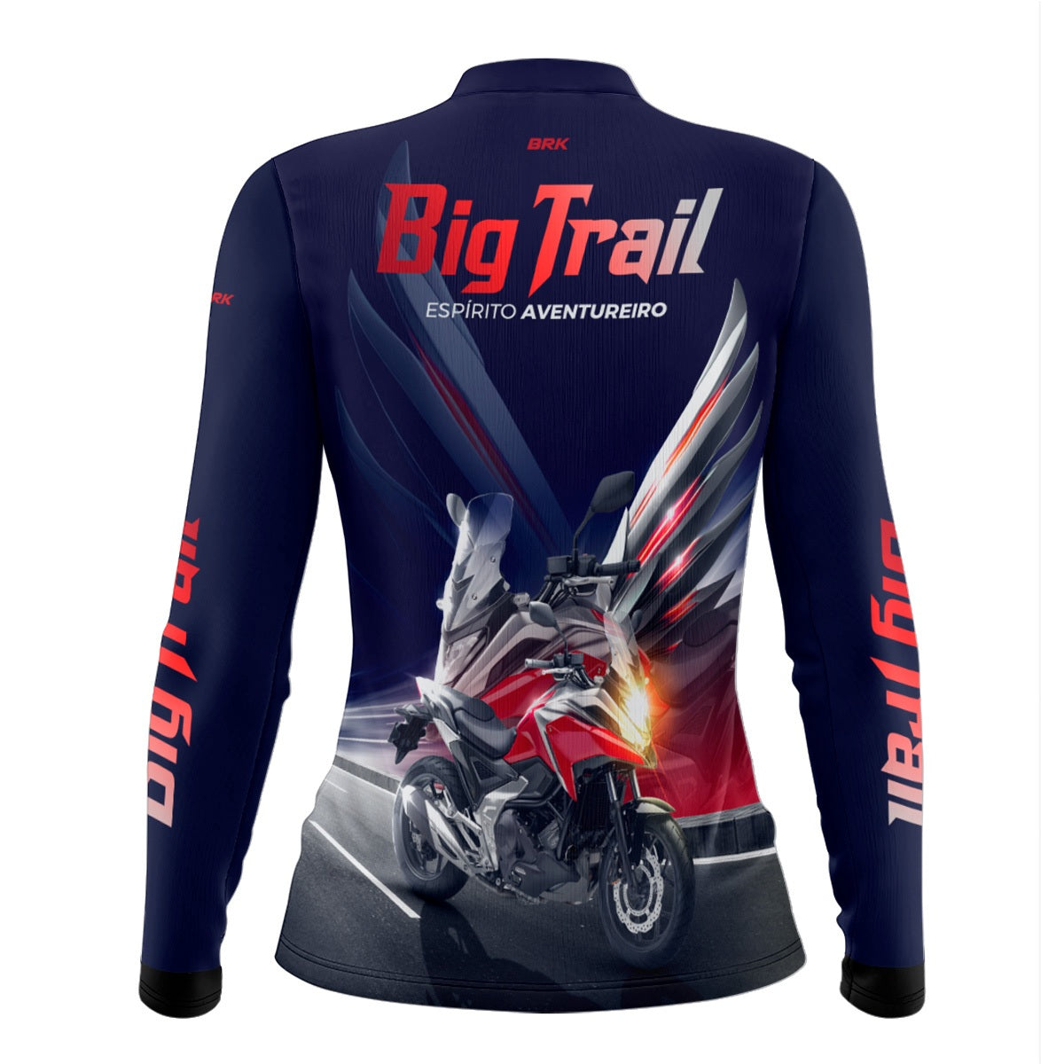 Camisa de Motociclismo Feminina Brk NC 750X Azul Escuro com Proteção Solar UV50+