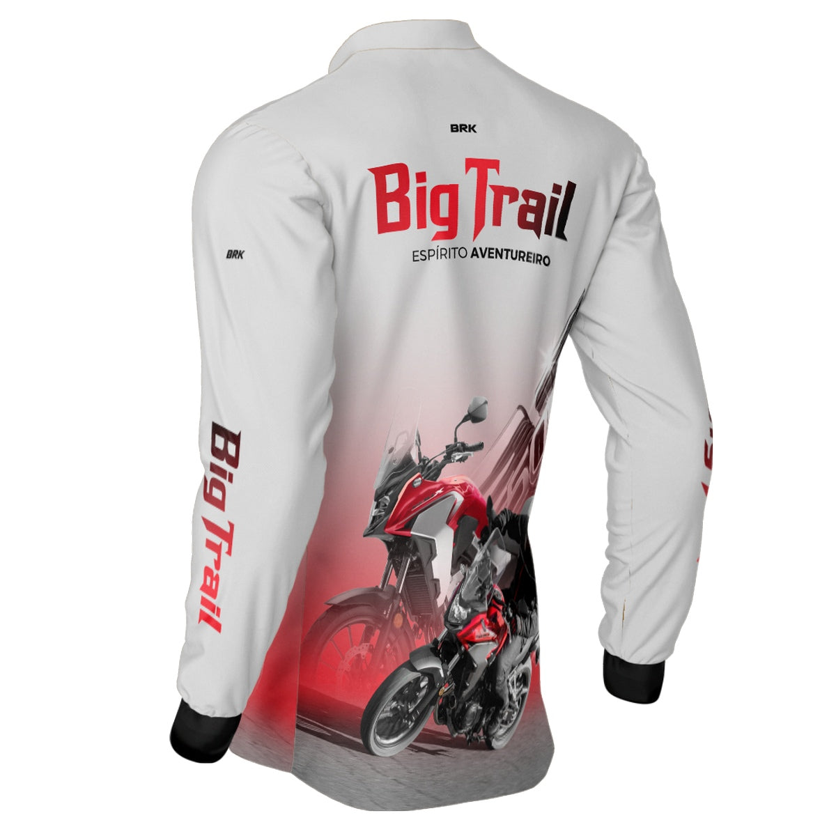 Camisa Motociclismo Brk CB 500X Branca com Proteção Solar UV50+