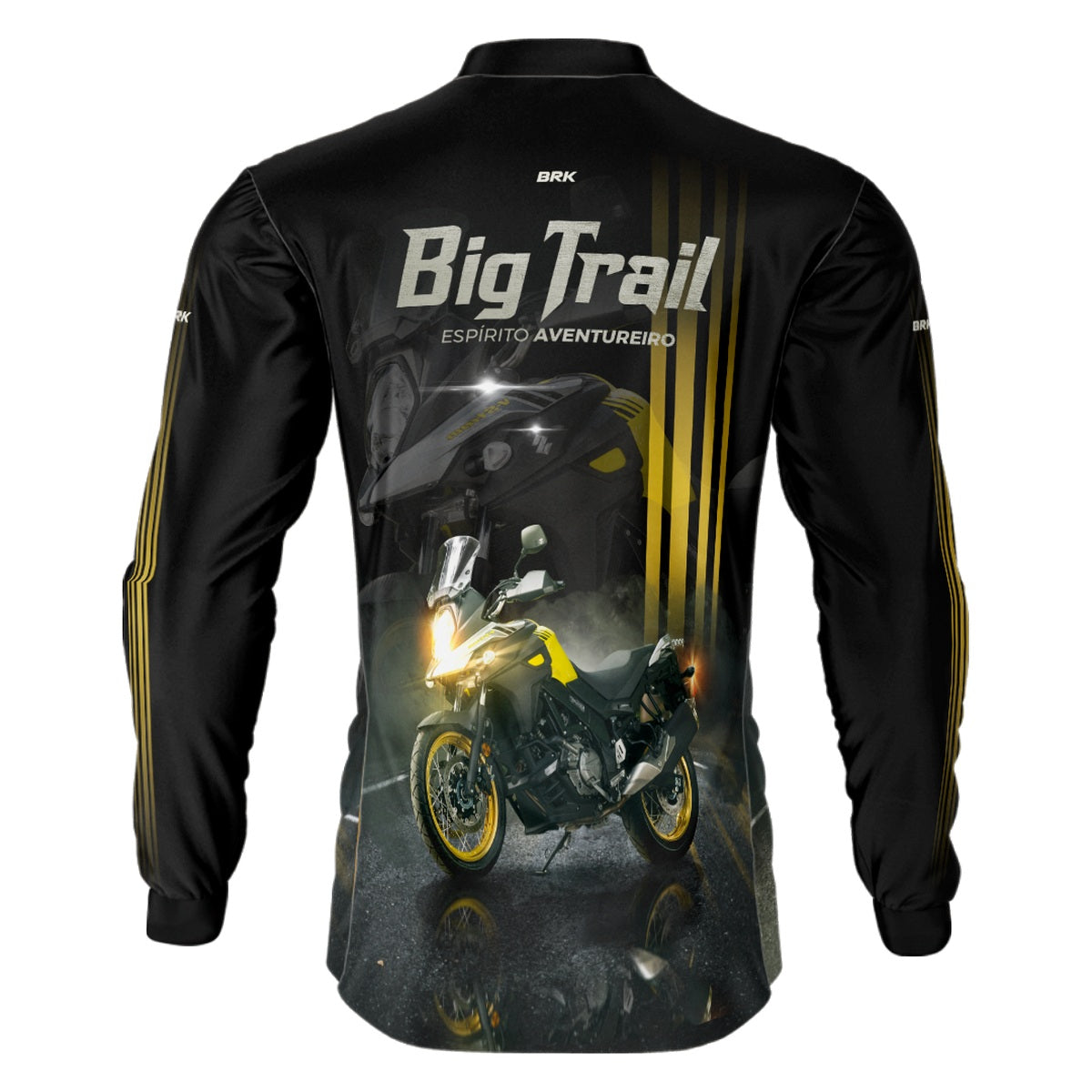 Camisa de Motociclismo Brk V-STORM 650 Preta com Proteção Solar UV50+