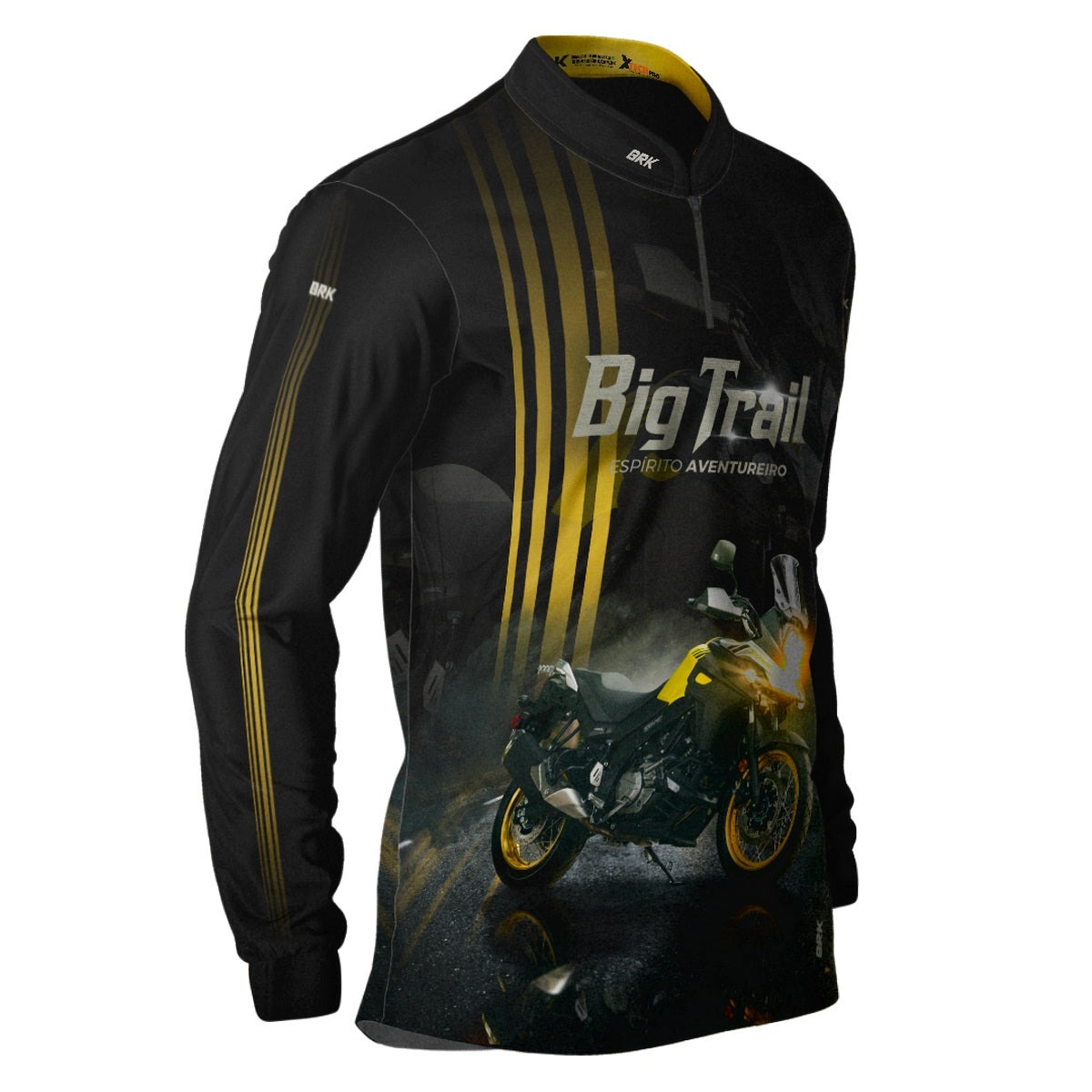 Camisa de Motociclismo Brk V-STORM 650 Preta com Proteção Solar UV50+