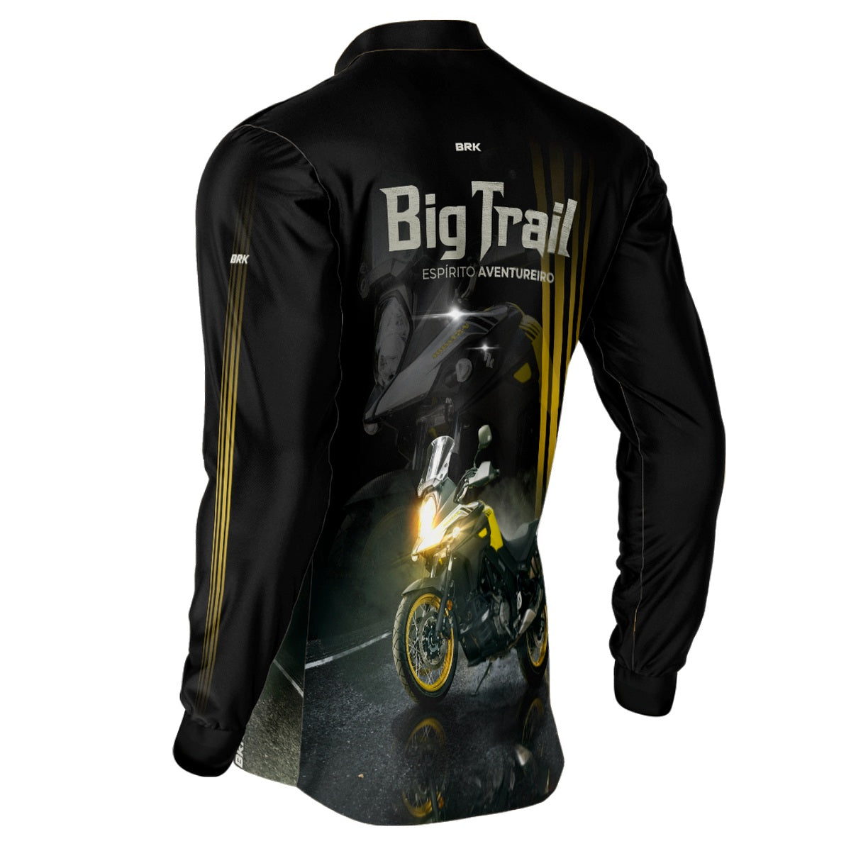 Camisa de Motociclismo Brk V-STORM 650 Preta com Proteção Solar UV50+