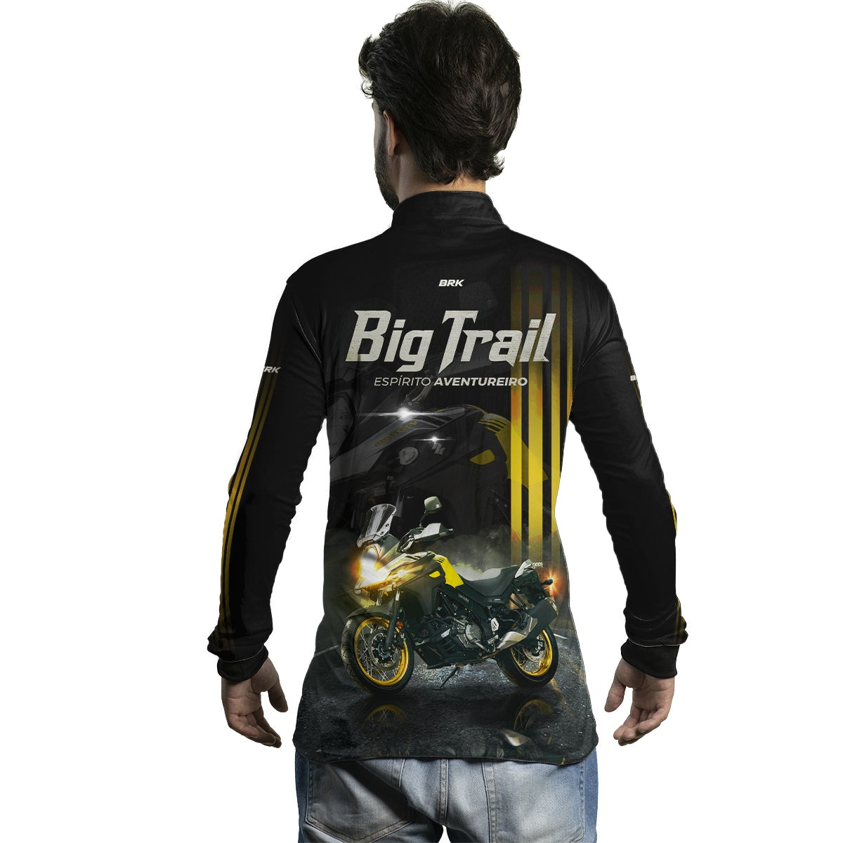 Camisa de Motociclismo Brk V-STORM 650 Preta com Proteção Solar UV50+