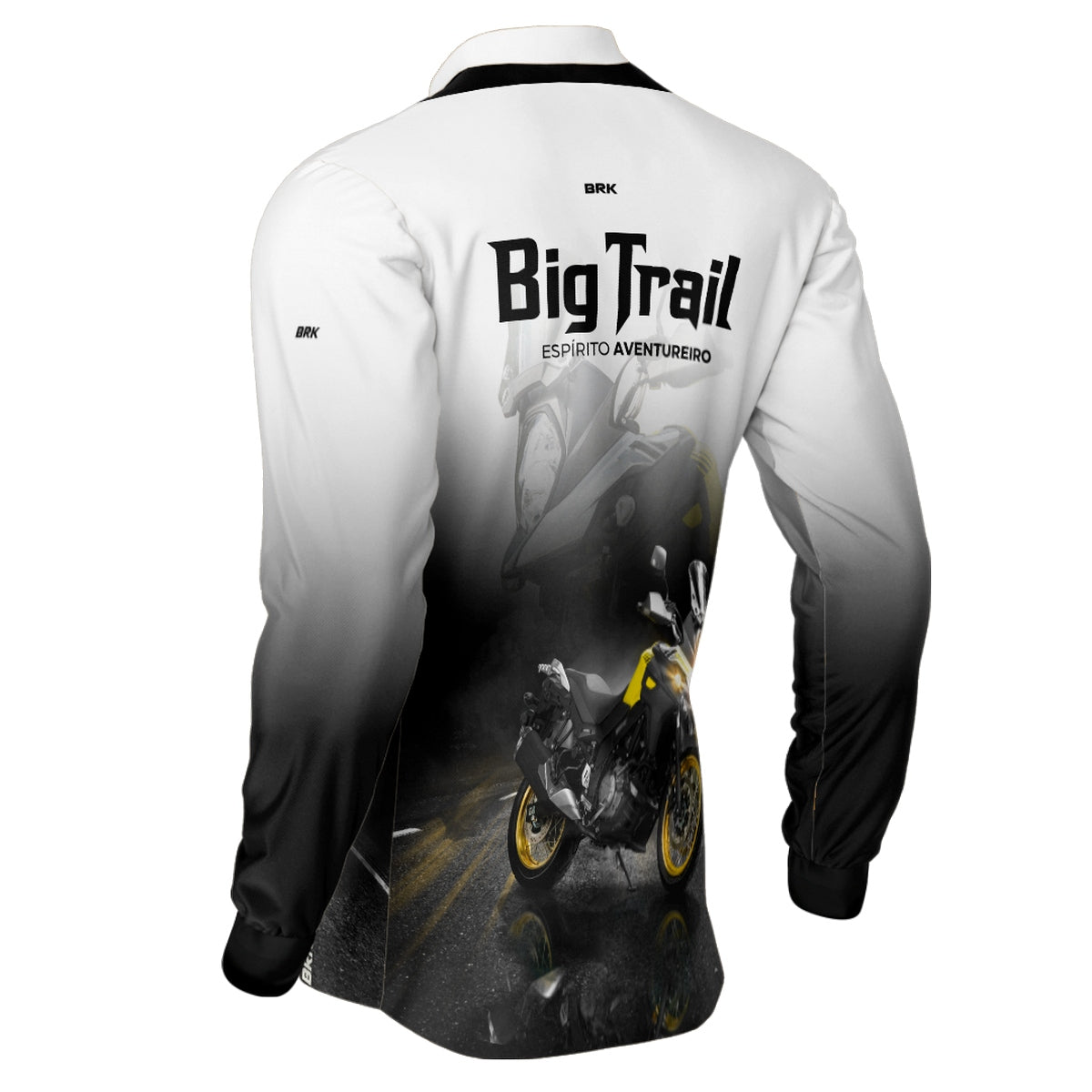 Camisa de Motociclismo Brk V-STROM 650 Branca com Proteção Solar UV50+