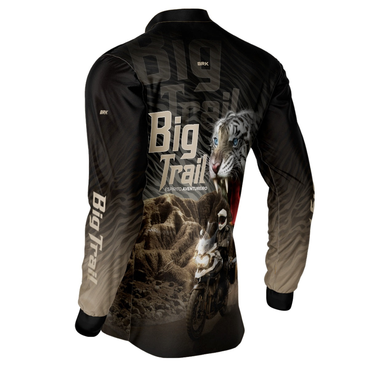 Camisa de Motociclismo Brk Tiger 1200 Preta com Proteção Solar UV50+