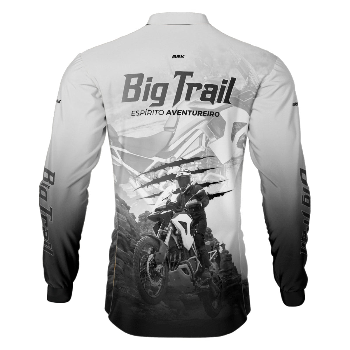 Camisa de Motociclismo Brk Tiger 1200 Rally Pro Branca com Proteção Solar UV50+