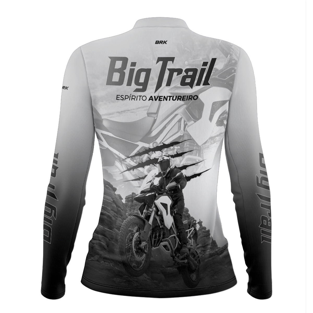 Camisa de Motociclismo Feminina Brk Tiger 1200 Rally Pro Branca com Proteção Solar UV50+