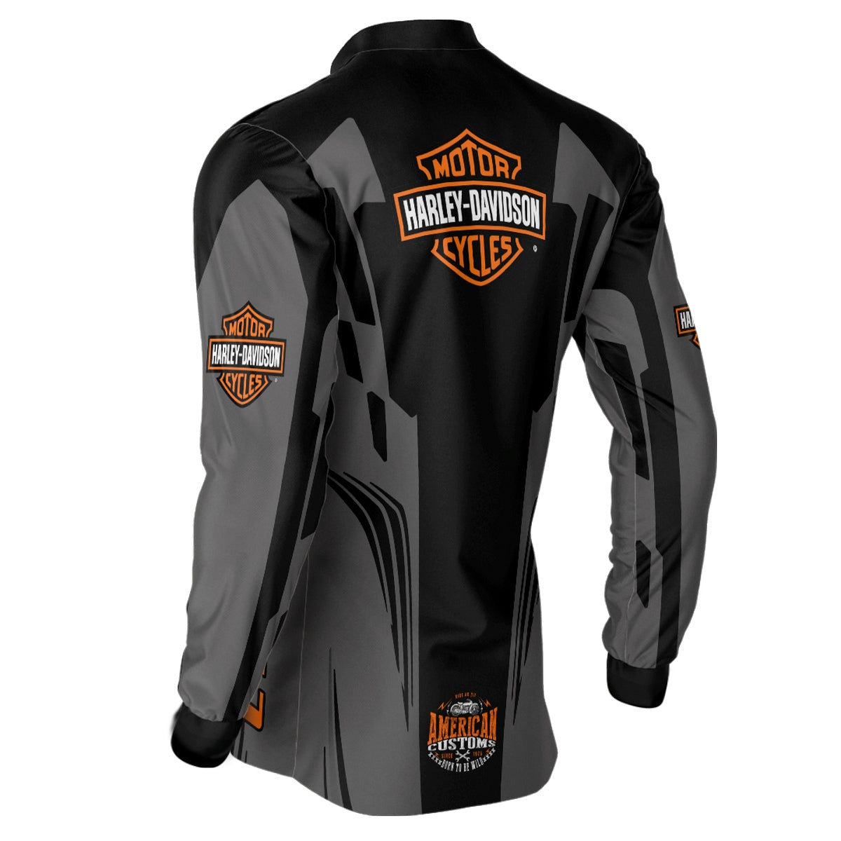 Camisa de Motociclismo Brk Harley Davidson Black com Proteção UV50+