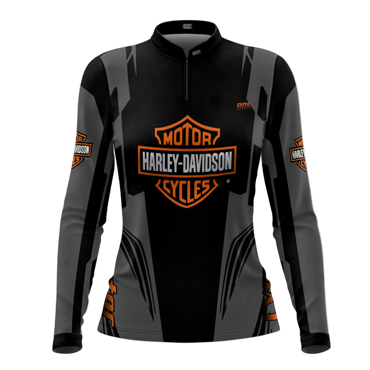 Camisa Feminina Motociclismo Brk Harley Davidson Black com Proteção UV50+