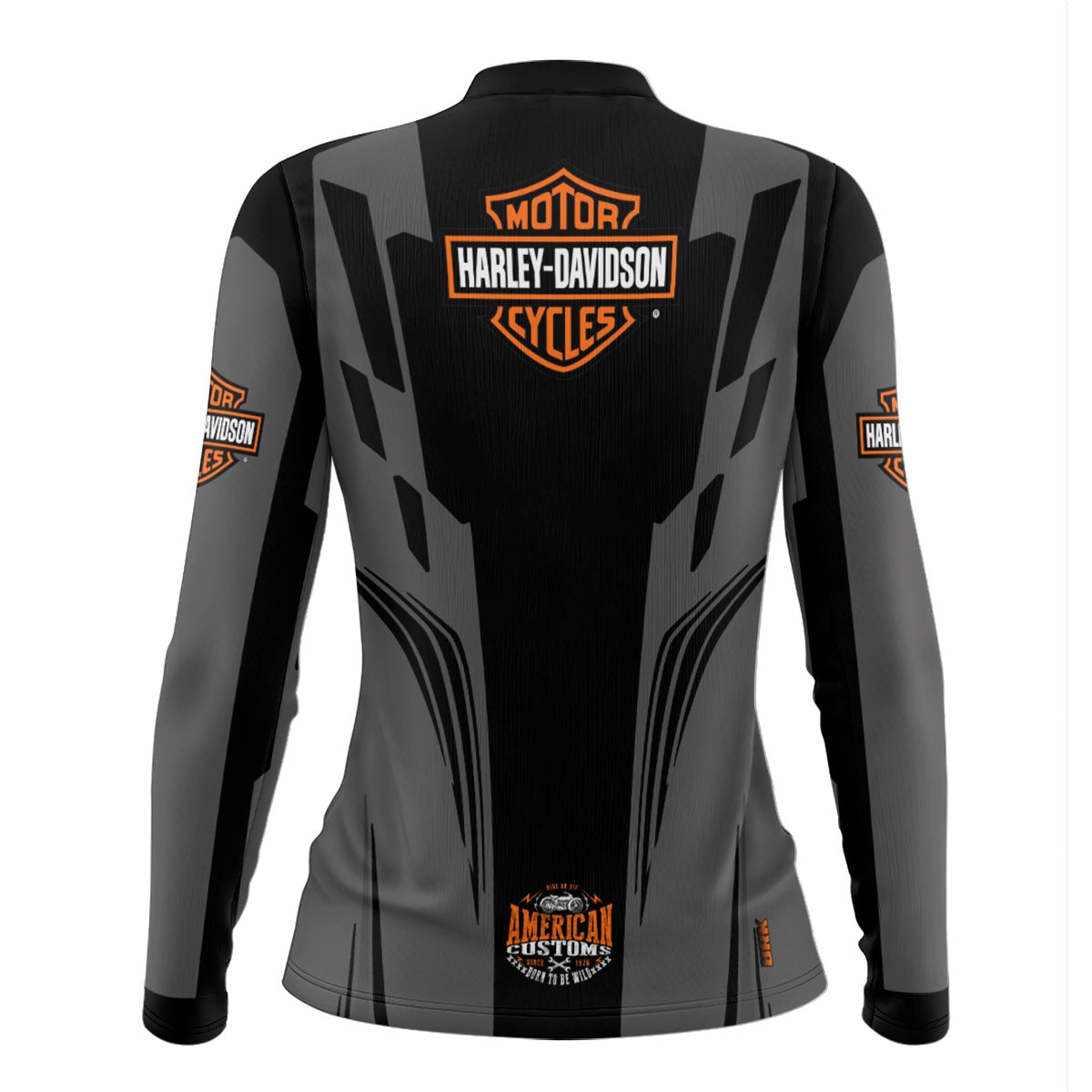 Camisa Feminina Motociclismo Brk Harley Davidson Black com Proteção UV50+