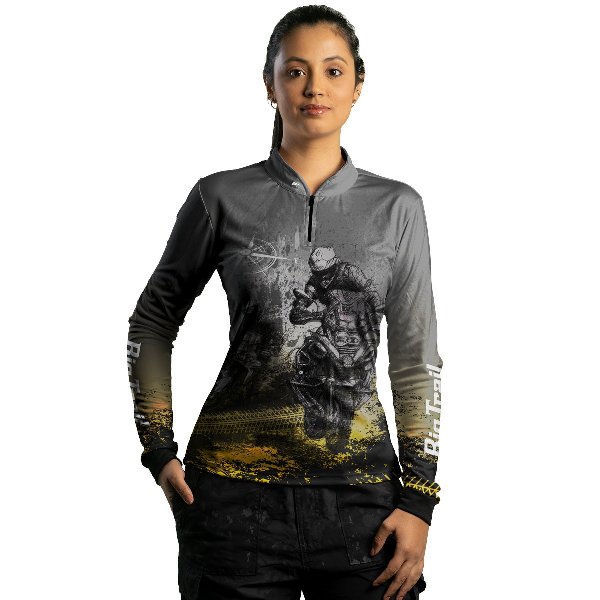 Camisa de Motociclismo Feminina Brk Big Trail Life com Proteção Solar UV50+