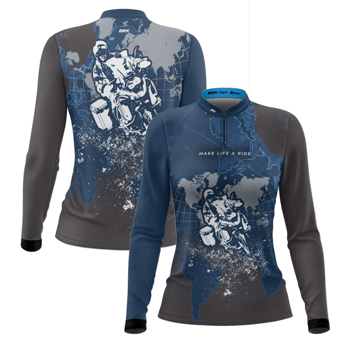 Camisa de Motociclismo Feminina Brk Motociclismo Big Trail Life com Proteção Solar UV50+
