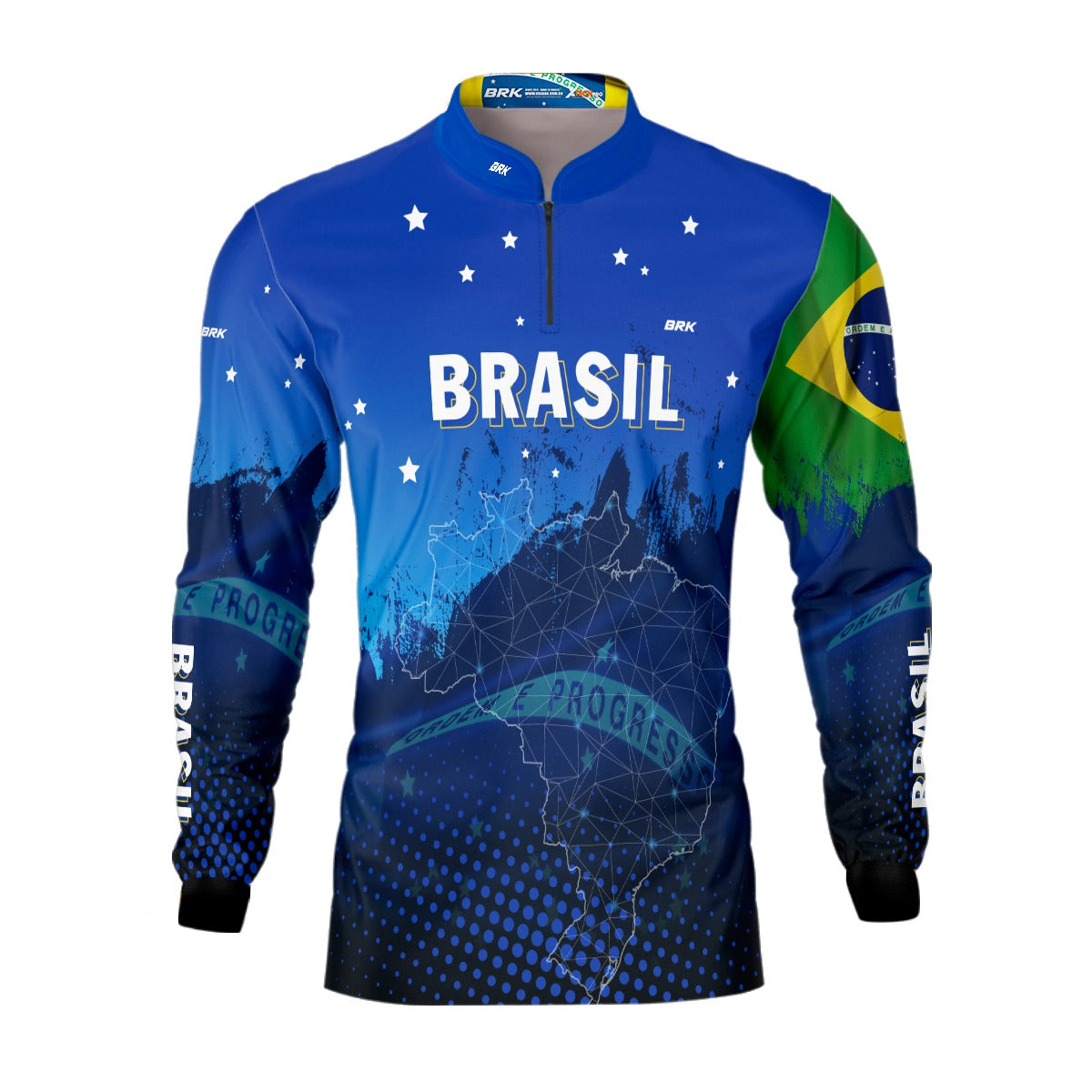 Camisa Brk Brasil Azul com Proteção Solar UV50+