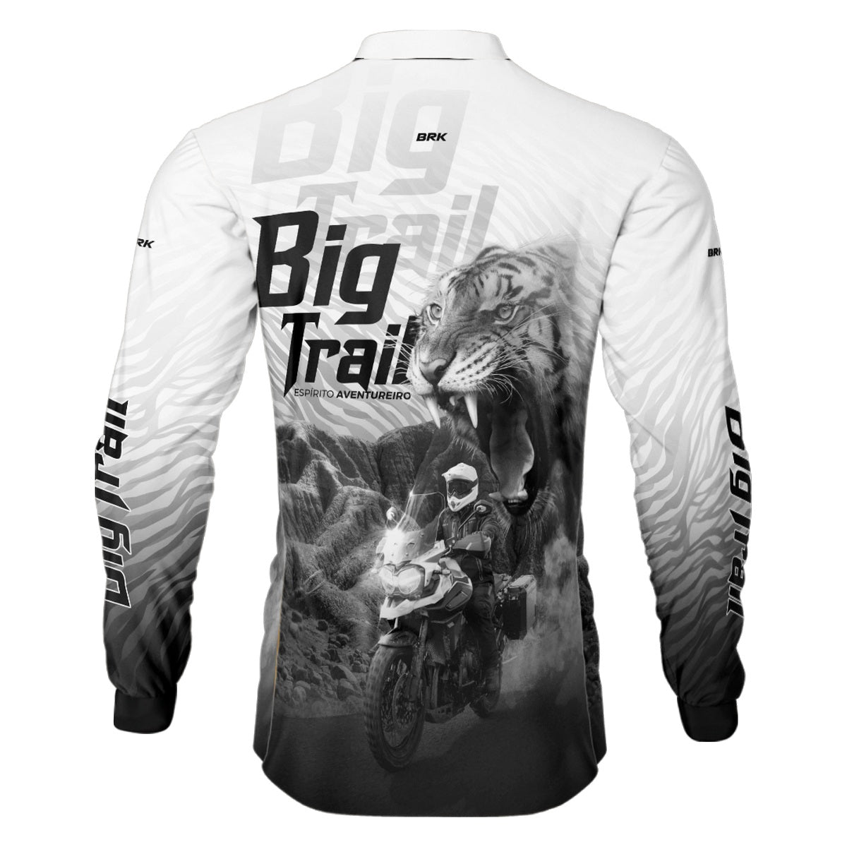Camisa de Motociclismo Brk Tiger 1200 Branca com Proteção Solar UV50+