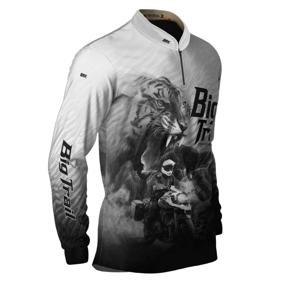Camisa de Motociclismo Brk Tiger 1200 Branca com Proteção Solar UV50+