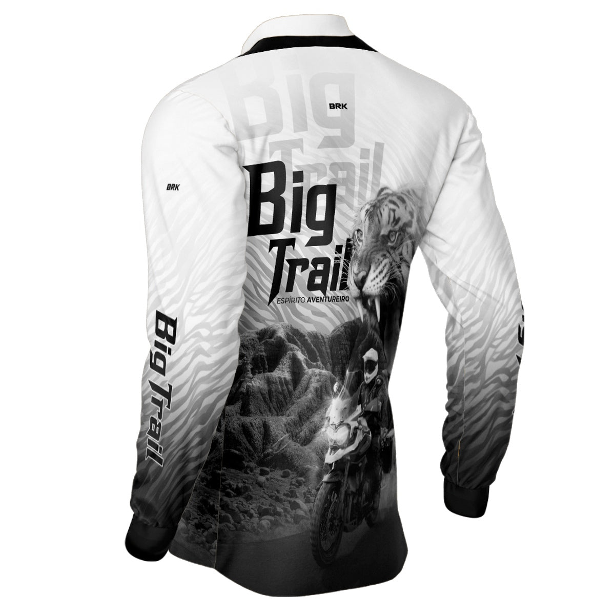 Camisa de Motociclismo Brk Tiger 1200 Branca com Proteção Solar UV50+