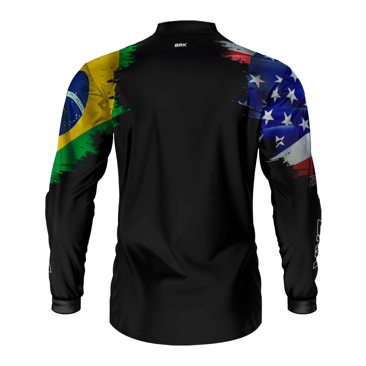 Camisa Bandeira de Brasil e Estados Unidos com Proteção UV50+
