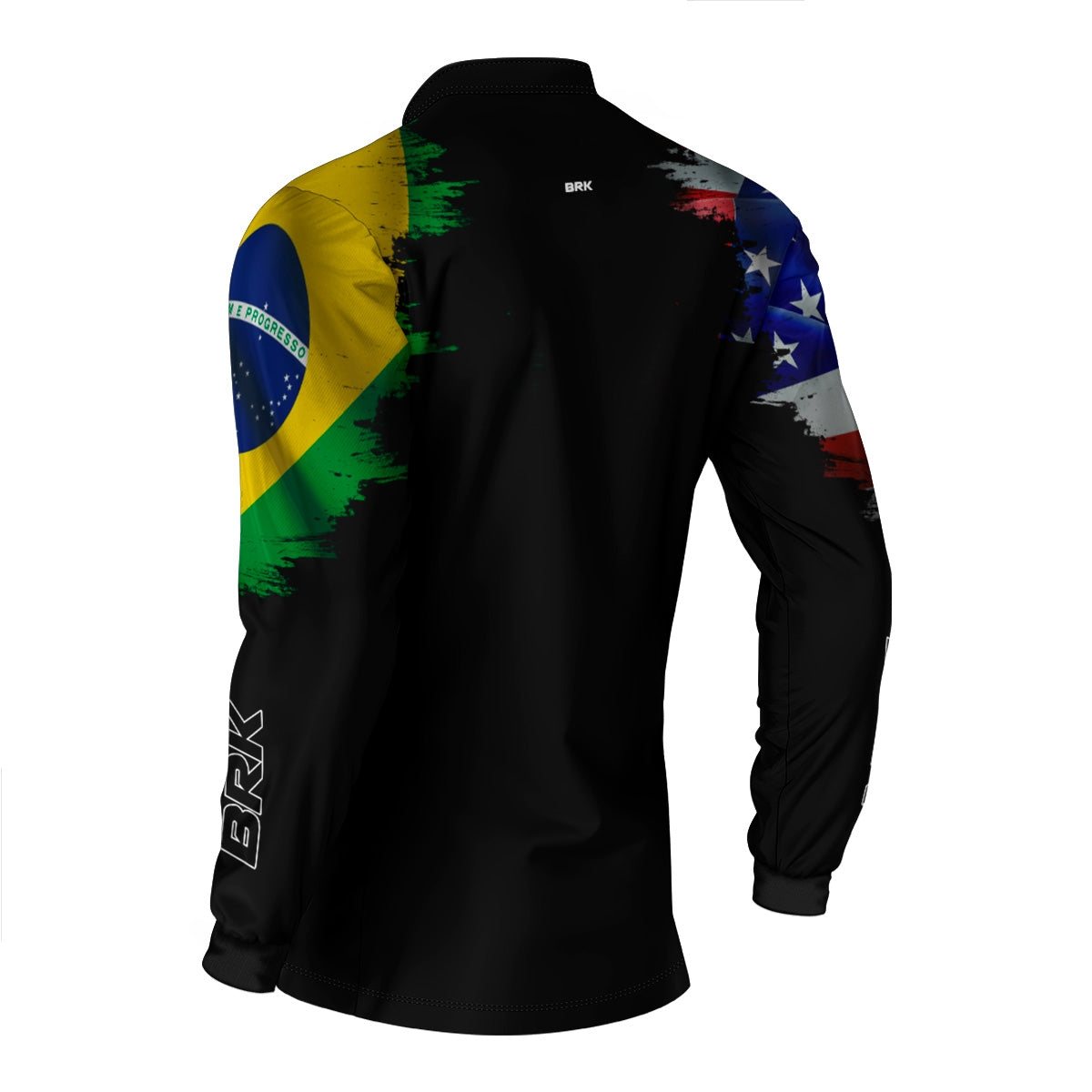 Camisa Bandeira de Brasil e Estados Unidos com Proteção UV50+