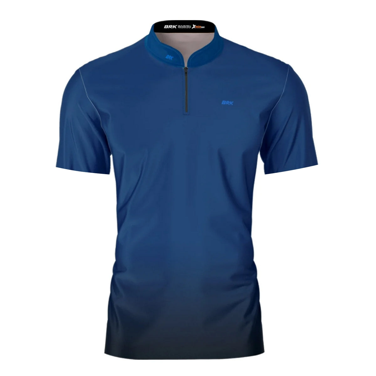 Camisa Manga Curta Brk Azul Básica com Proteção Solar UV50+