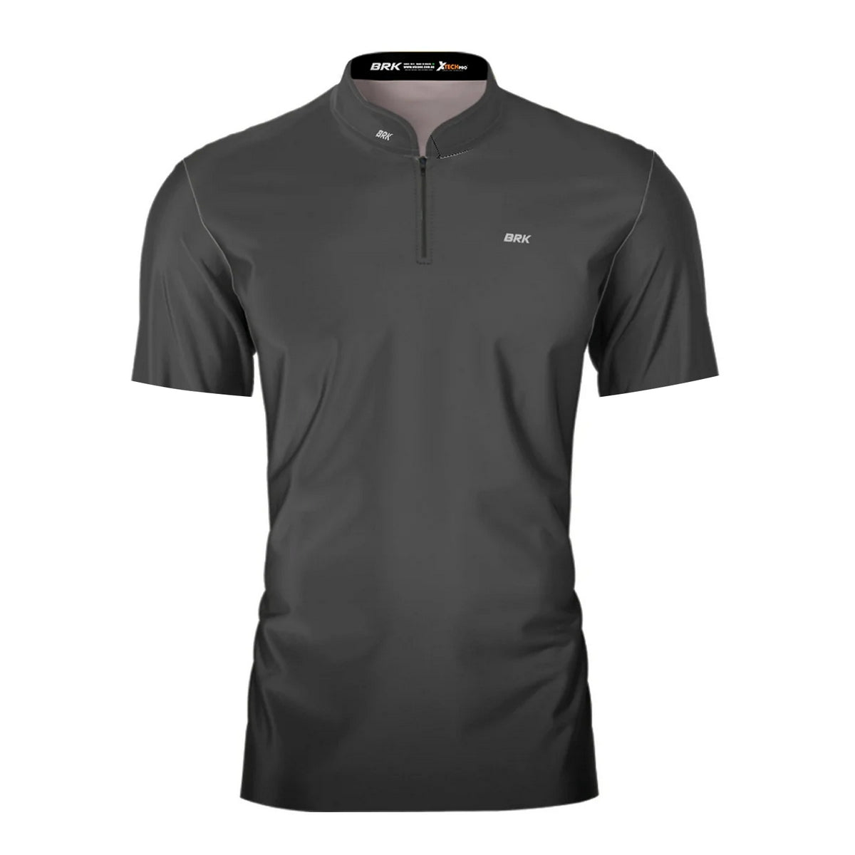 Camisa Manga Curta Brk Cinza Básica com Proteção Solar UV50+