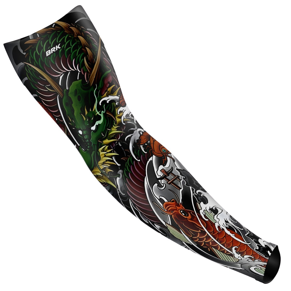 Manguito com Proteção UV50+ Estampa Tattoo Koi Fish Dragon