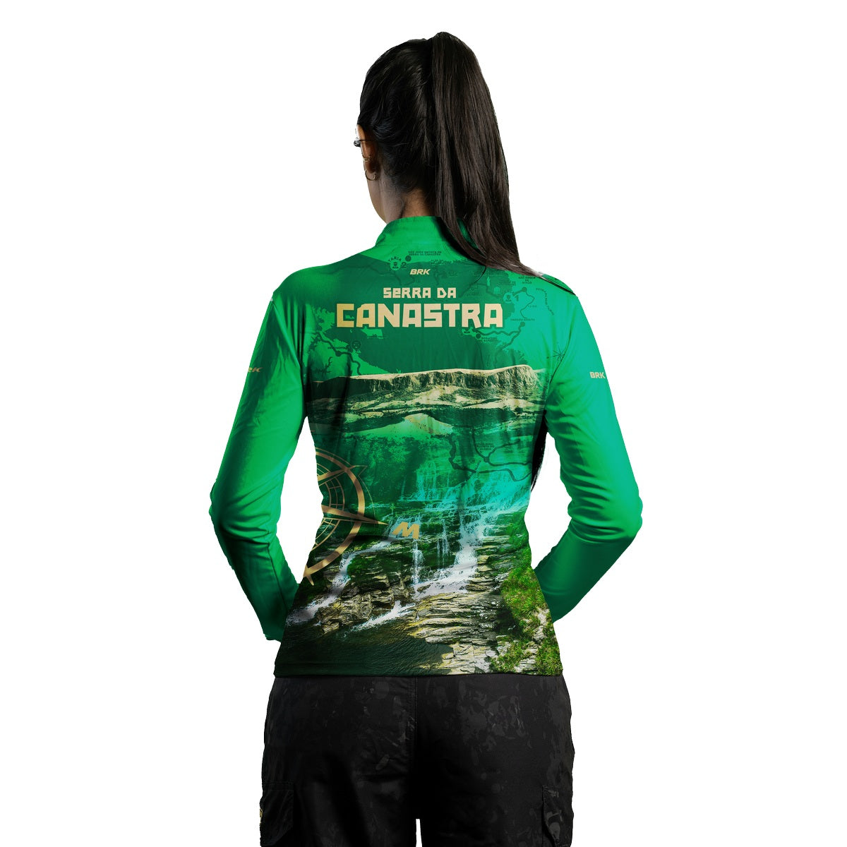 Camisa Feminina de Motociclismo Brk Expedição Rastro da Serpente com Proteção Solar UV50+