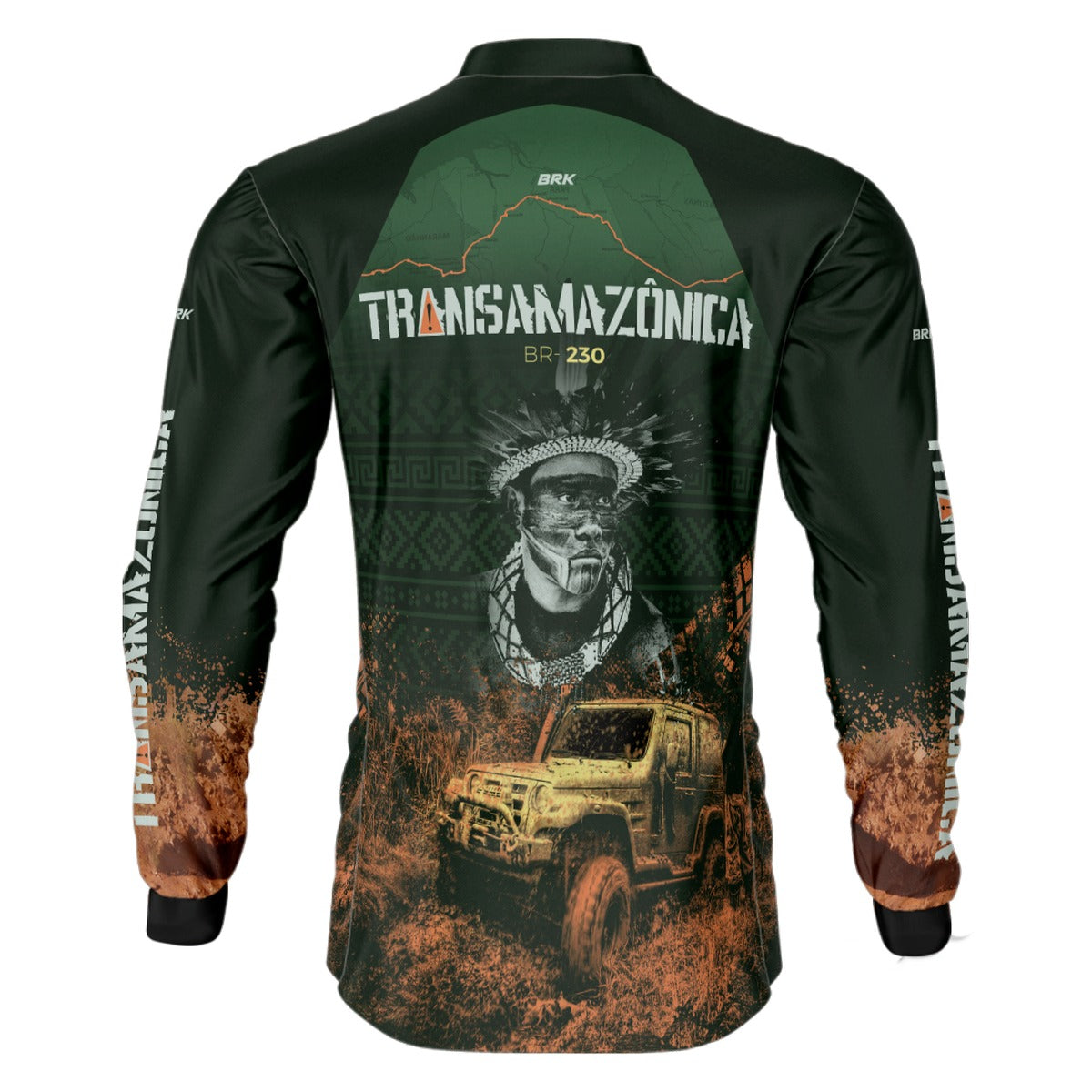 Camisa de Motociclismo Brk Transamazônica Off Road 4x4 com Proteção Solar UV50+