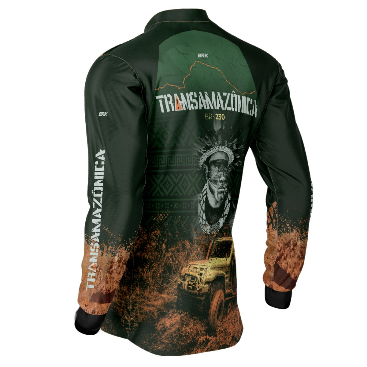 Camisa de Motociclismo Brk Transamazônica Off Road 4x4 com Proteção Solar UV50+