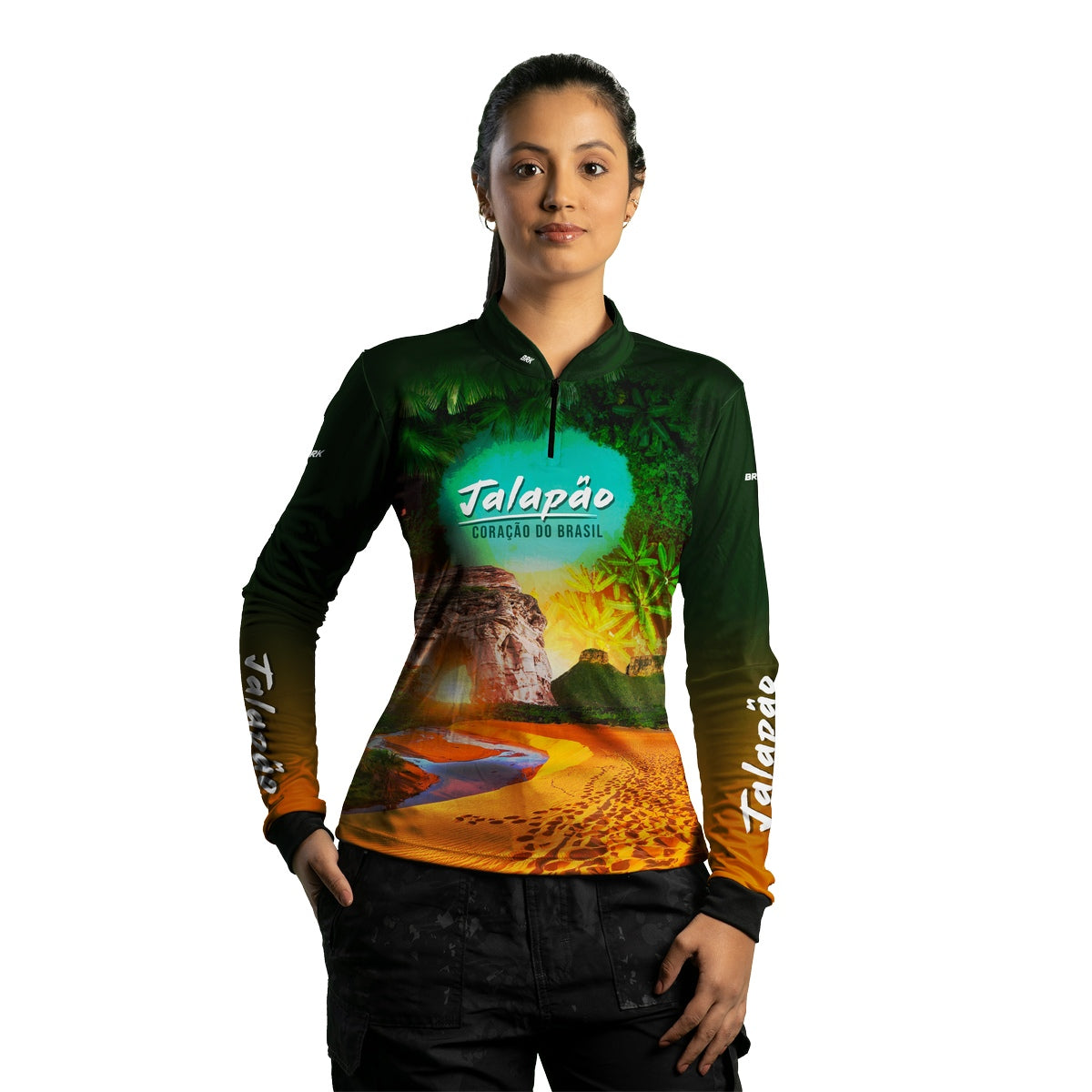 Camisa Feminina de Motociclismo Brk Expedição 4X4 Jalapão com Proteção Solar UV50+