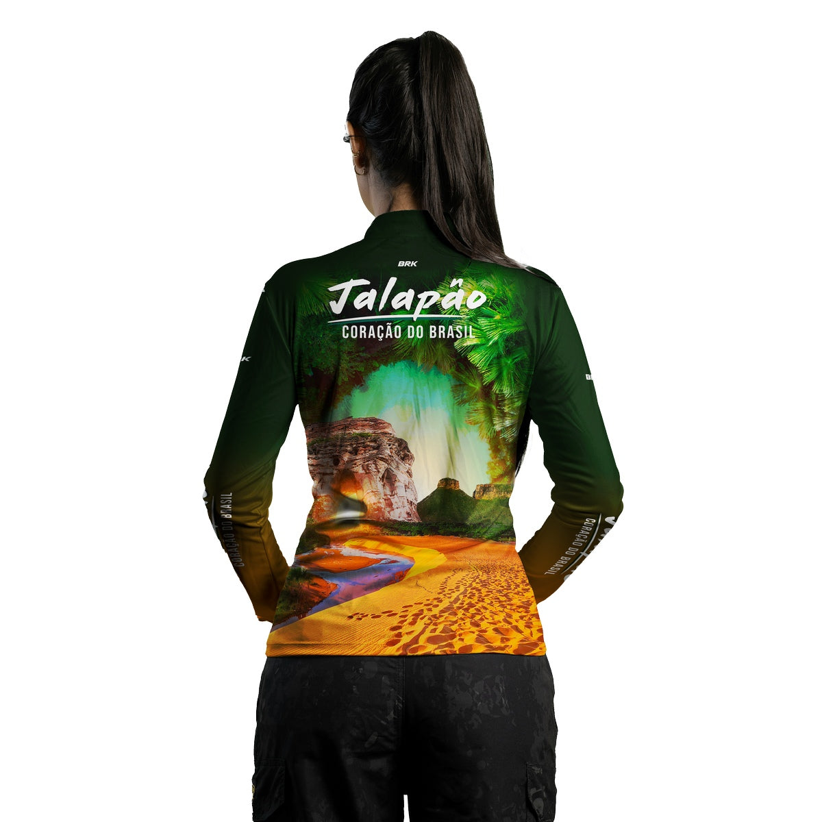 Camisa Feminina de Motociclismo Brk Expedição 4X4 Jalapão com Proteção Solar UV50+
