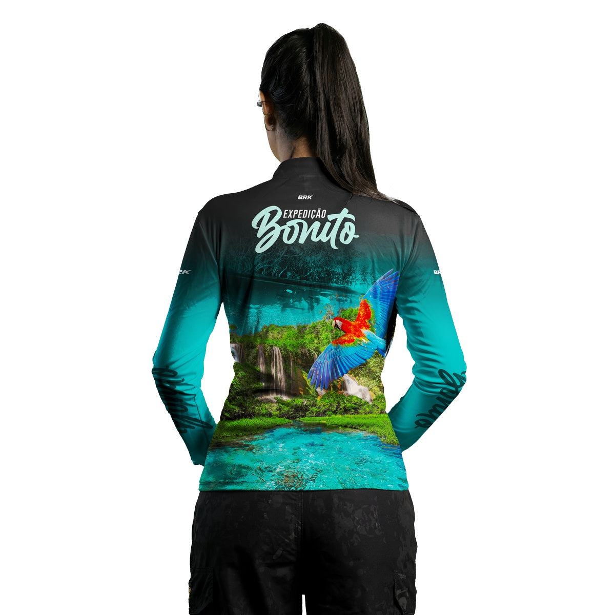 Camisa Feminina de Motociclismo Brk Expedição Bonito com Proteção Solar UV50+