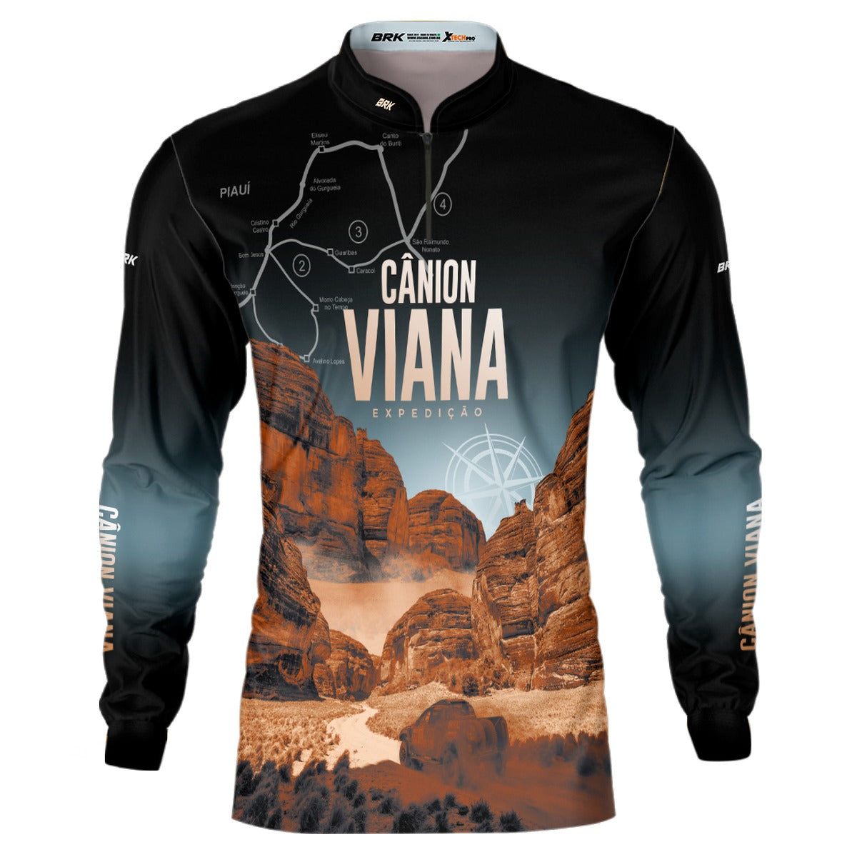 Camisa de Motociclismo Brk Expedição Cânion Viana com Proteção Solar UV50+
