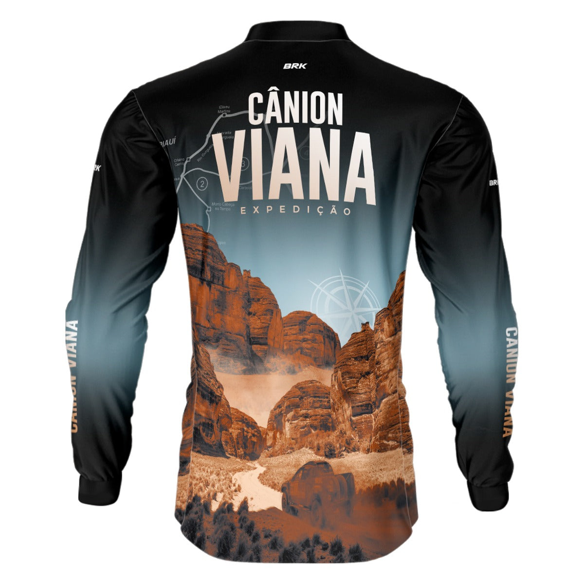 Camisa de Motociclismo Brk Expedição Cânion Viana com Proteção Solar UV50+