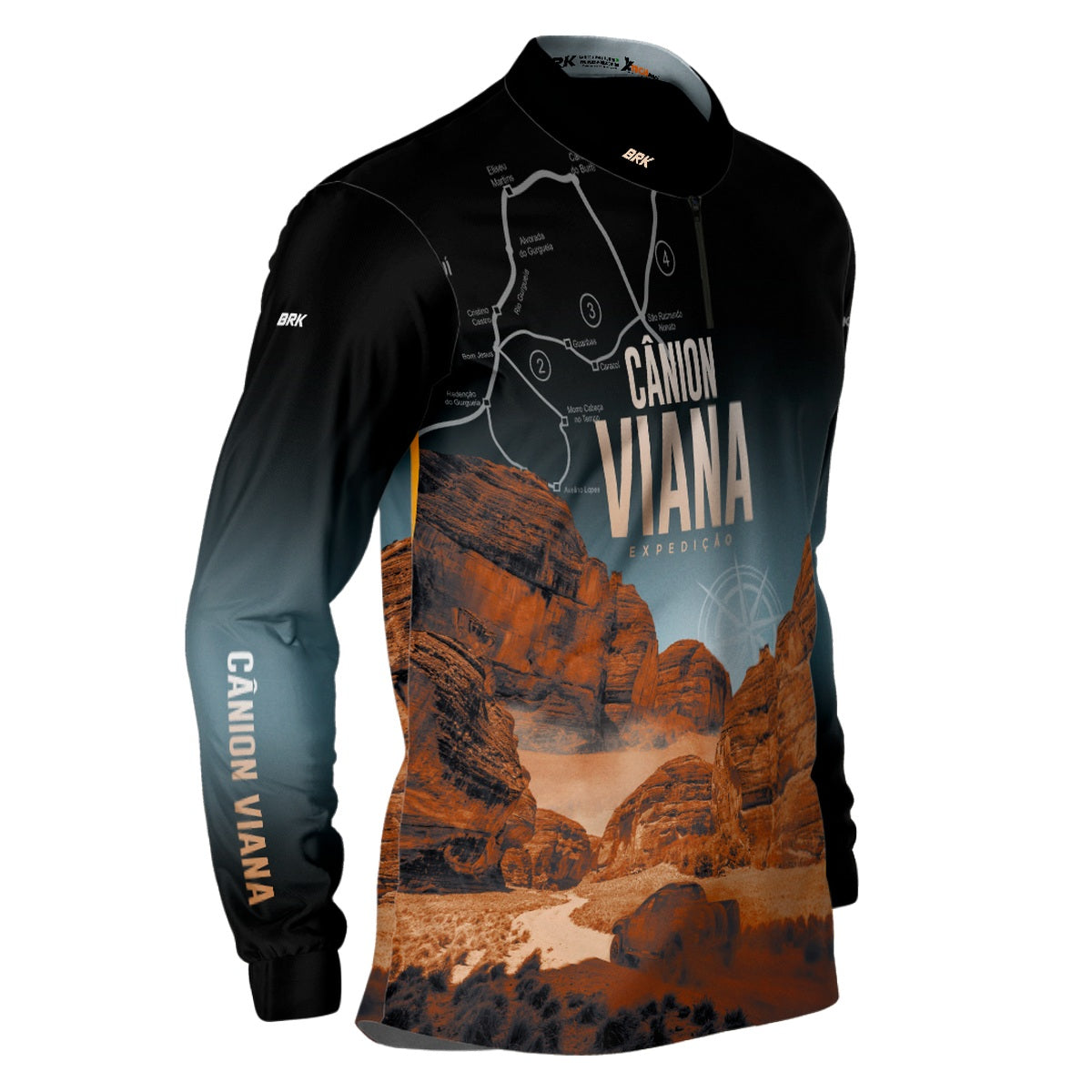 Camisa de Motociclismo Brk Expedição Cânion Viana com Proteção Solar UV50+