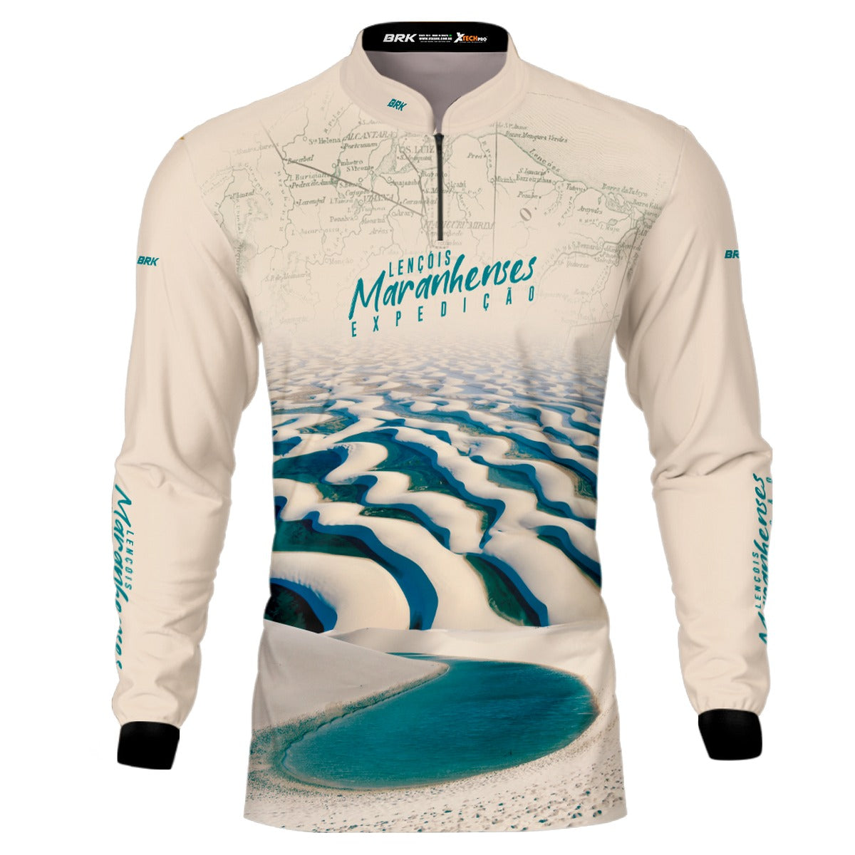 Camisa de Motociclismo Brk Expedição Lençóis Maranhenses Clara com Proteção Solar UV50+