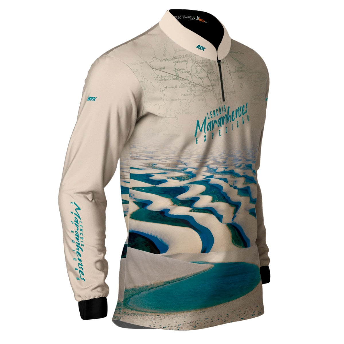 Camisa de Motociclismo Brk Expedição Lençóis Maranhenses Clara com Proteção Solar UV50+