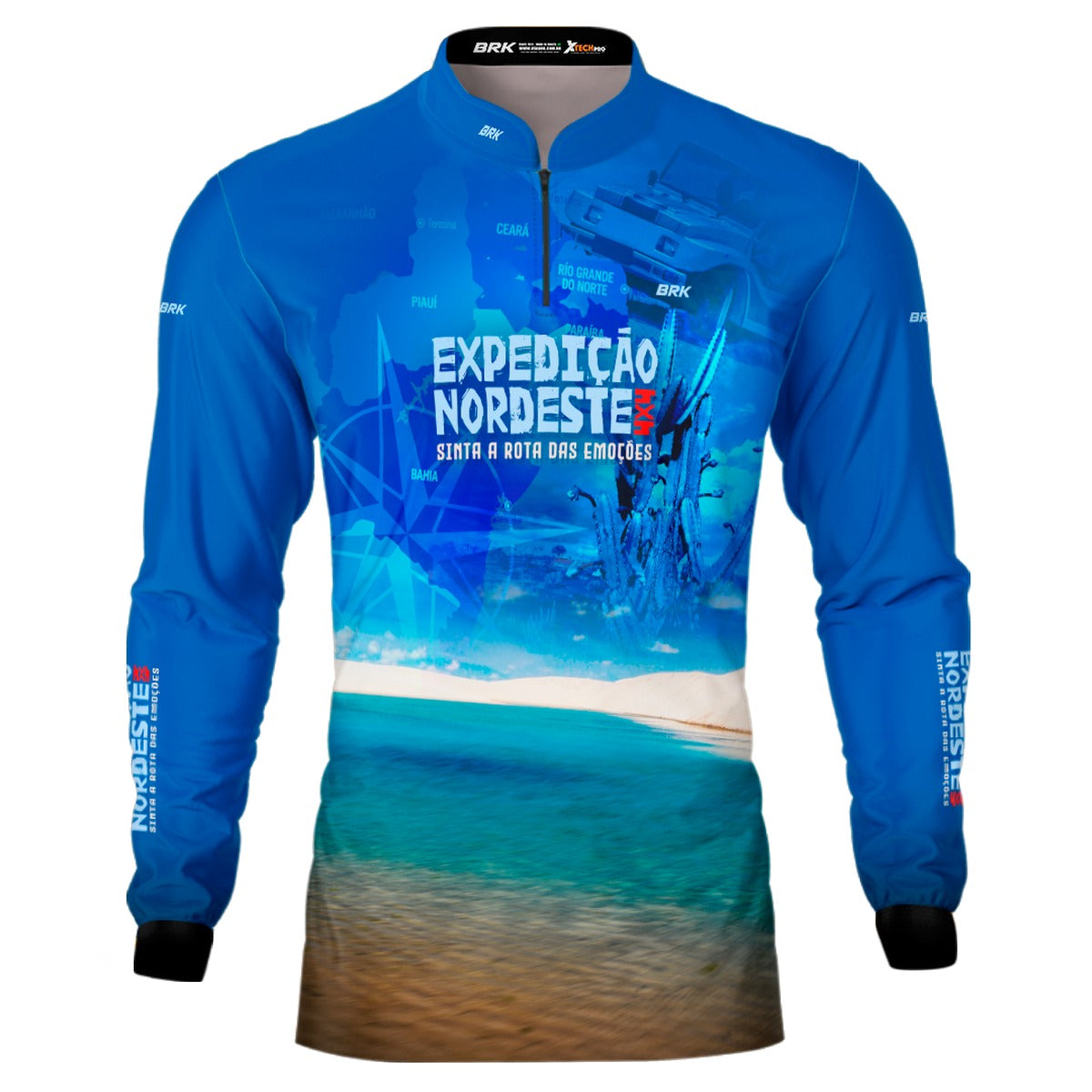 Camisa de Motociclismo Brk Expedição 4X4 Nordeste 2 com Proteção Solar UV50+