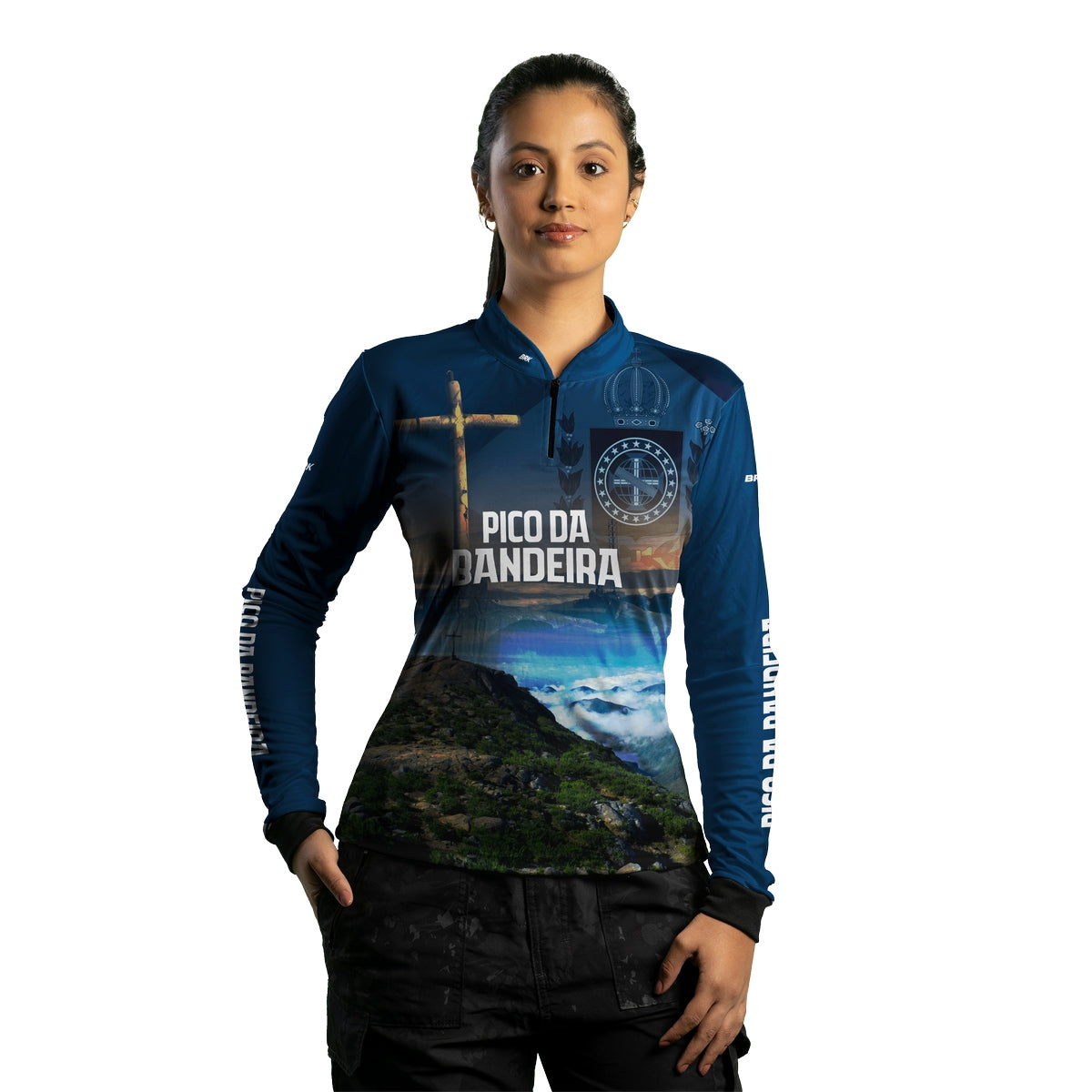 Camisa Feminina de Motociclismo Brk Expedição Pico da Bandeira com Proteção Solar UV50+