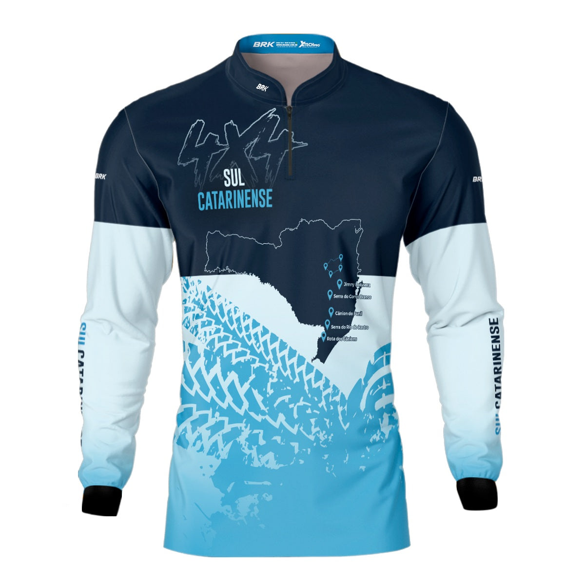 Camisa de Motociclismo Brk Expedição 4x4 Sul Catarinense com Proteção Solar UV50+