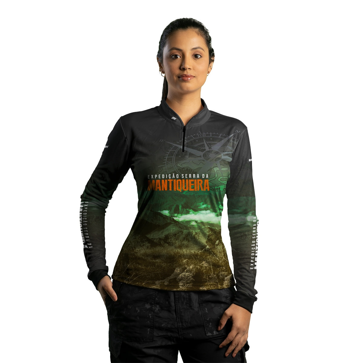 Camisa Feminina de Motociclismo Brk Expedição Serra da Mantiqueira com Proteção Solar UV50+