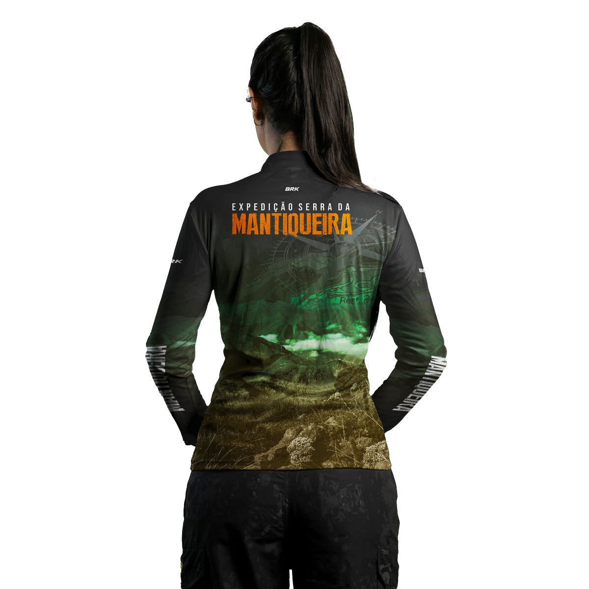 Camisa Feminina de Motociclismo Brk Expedição Serra da Mantiqueira com Proteção Solar UV50+