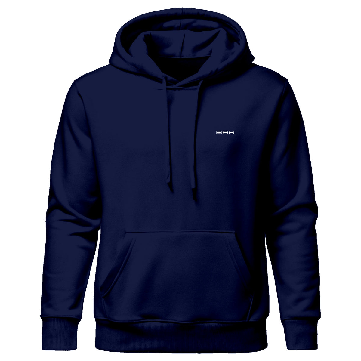 Moletom Blusa Brk Unissex Minimal Azul Marinho com Capuz e Bolsos